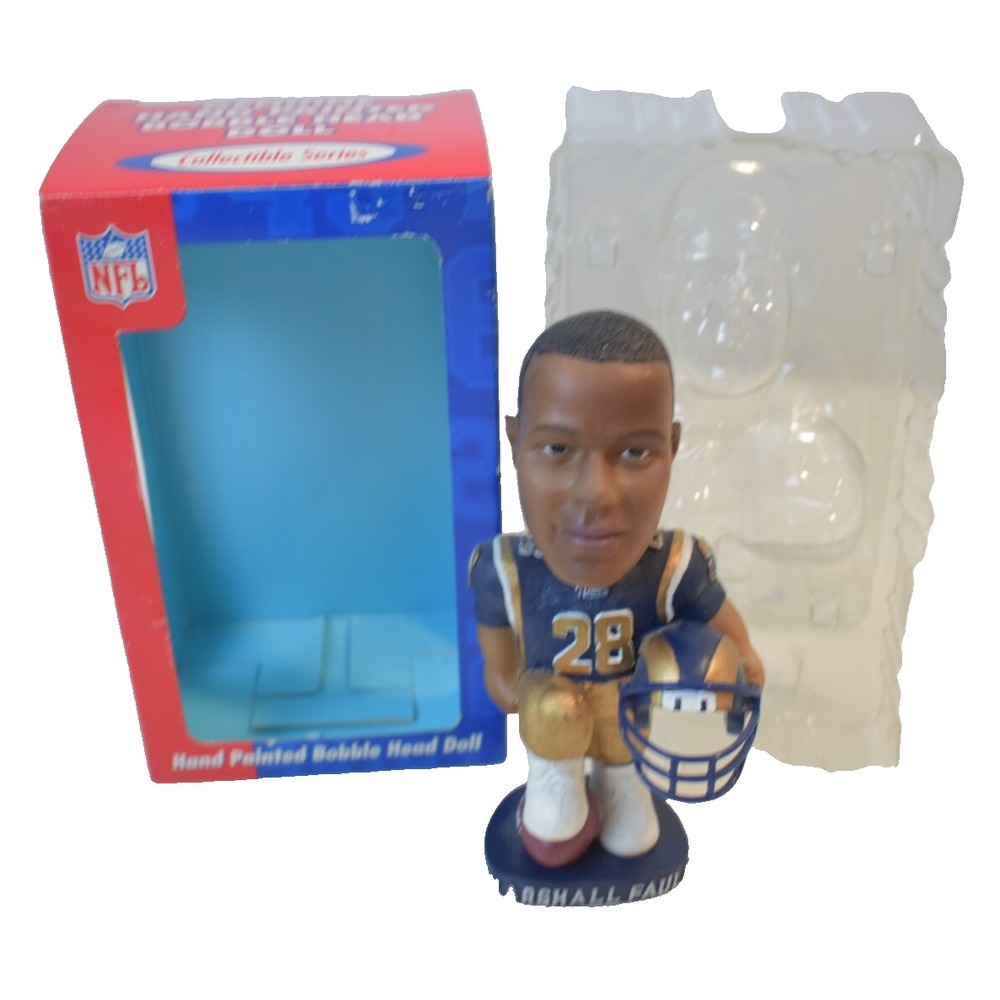 Marshall Faulk St. Louis Rams Hand-Painted Bobblehead NFL Running Back